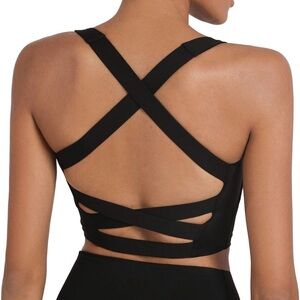 Black Strappy Back sports Top